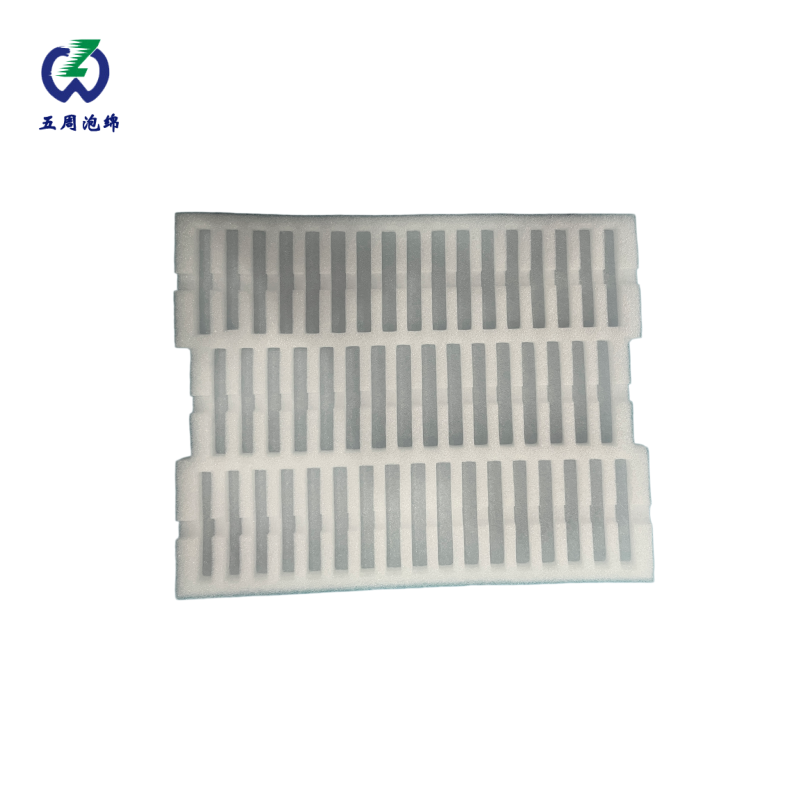 多排豎槽白色珍珠棉托盤：小型電子元件的海量批量防護(hù)方案