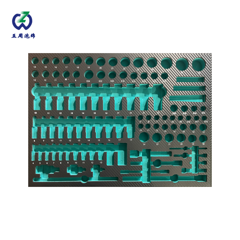 青綠色精密零件 EVA 內(nèi)襯：多規(guī)格適配的電子方案